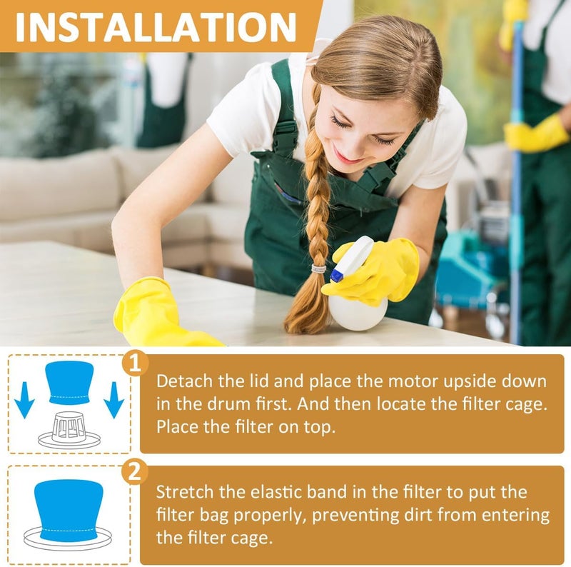 Eagleggo 3 pcs Cloth Filter Bag for Armor All AA256 AA255 2.5 Gallon Shop VAC Microlined - Image 4